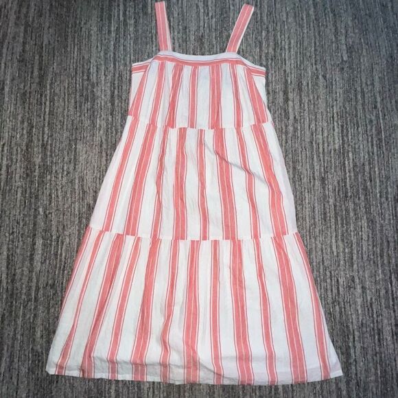 Ann Taylor Loft Dress Women’s Size Small‎ Petite A Line Tank Striped Square Neck - Picture 1 of 9
